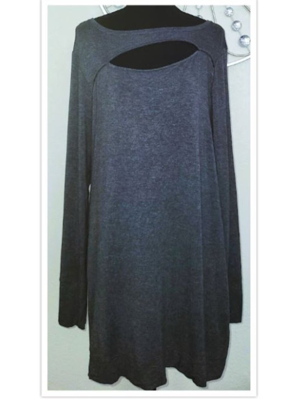 Soma Gray Cut Out Tunic XL